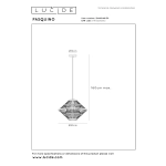 PASQUINO Lampa wisząca - Ø 40 cm – 1xE27- 21449/40/30 LUCIDE